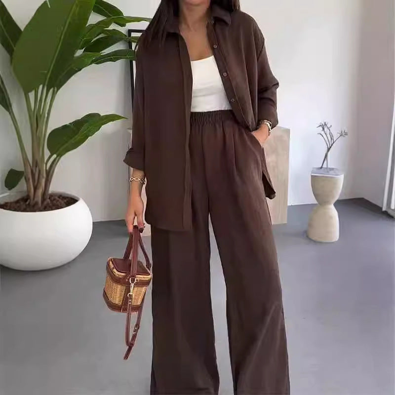 Lucia Loose Top And Wide Leg Pants Set