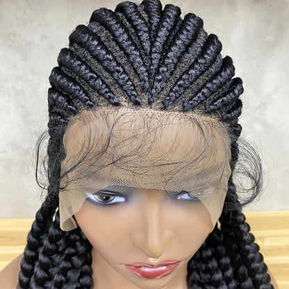 Straight Back Cornrows Braided Wig