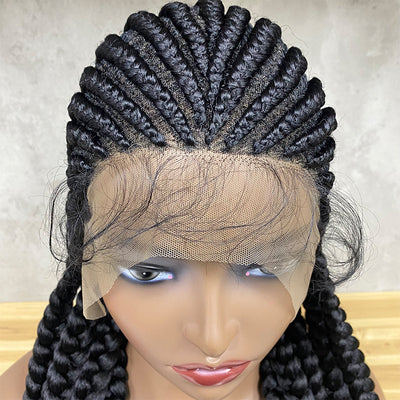 Straight Back Cornrows Braided Wig