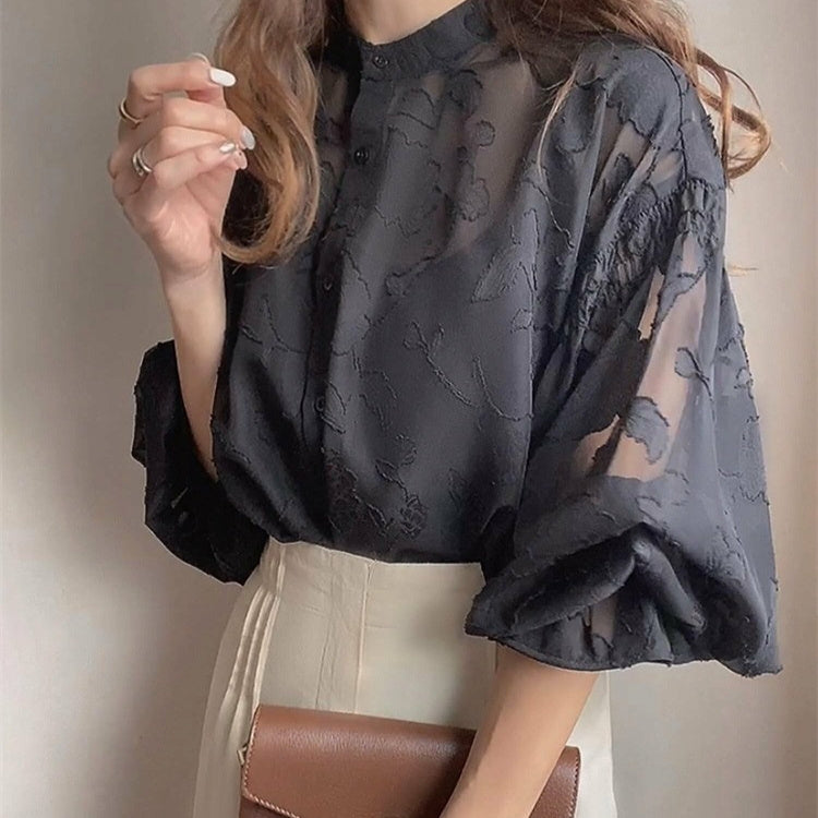 Sophia Lantern Sleeve Blouse