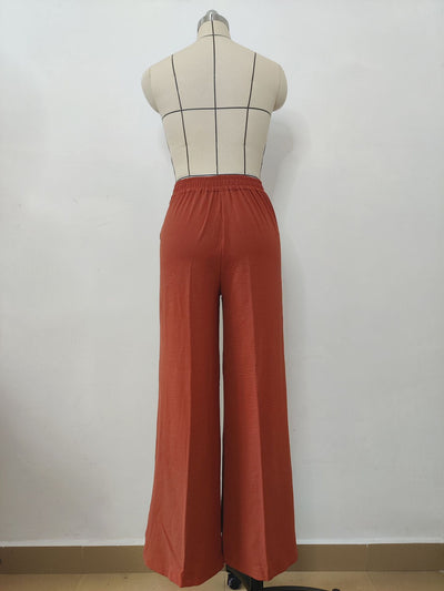 London Pleated Wide-leg Pants