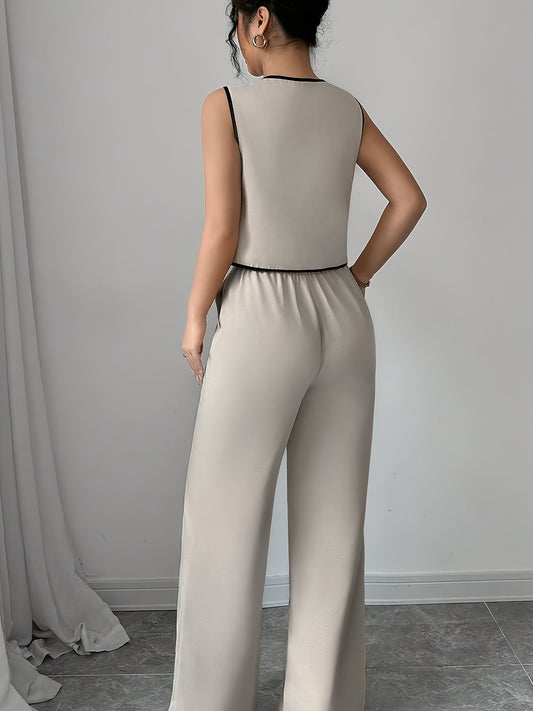 DIane Wide Leg Pants Set