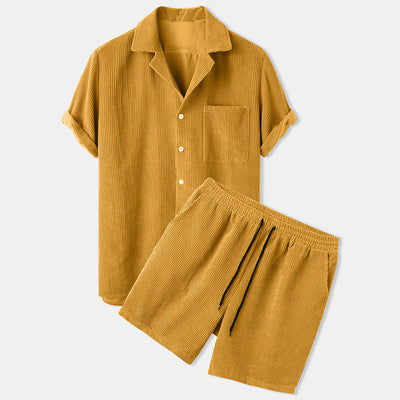 Men's Casual Loungewear Set – Soft, Comfortable, Versatile Shorts & Shirt