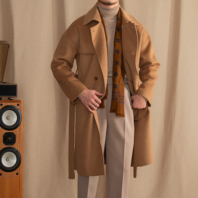 Timeless Elegance: Men's Classic Camel Overcoat