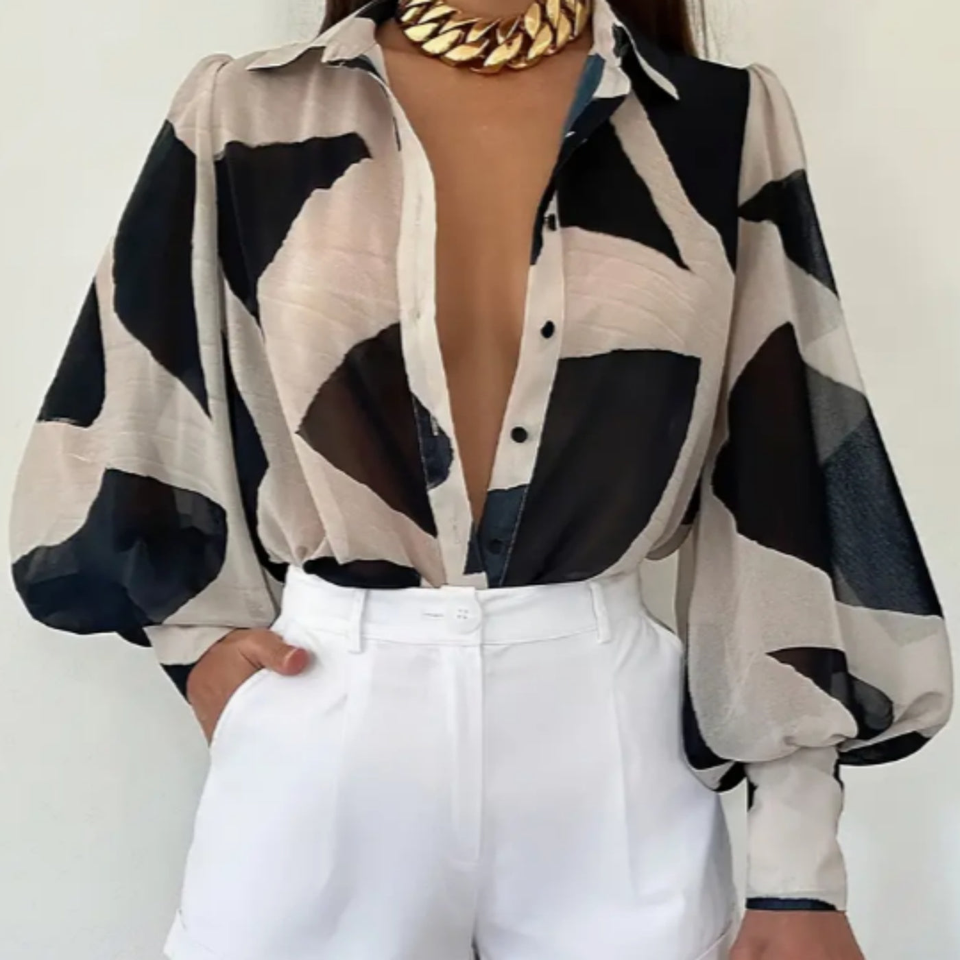 Pauline Print Long Sleeve Shirt