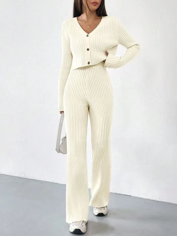 Lauren Lounge Knitted Two-piece Bootcut Set