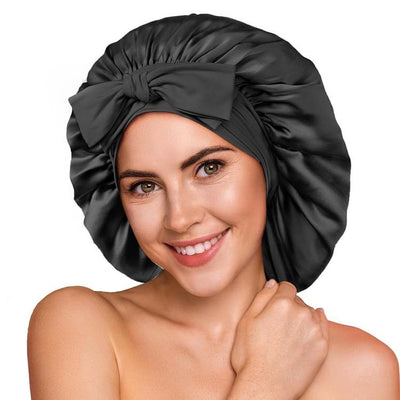 Stretch Ribbon Bowknot Silk Bonnet